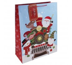 Christmas Santa Train Xl Gift Bag