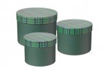 Hat Box Tartan Green Set Of 3