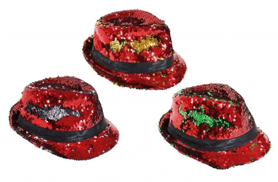 Sequins Trilby Hat Reversible