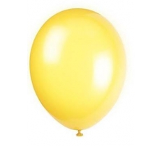 12" Premium Latex Balloons 10 Pack Lemon Yellow