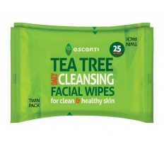 Escenti Tea Tree Daily Cleansing Facial Wipes 2
