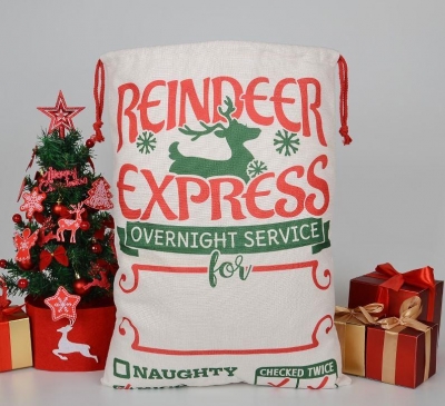 Reindeer Express 70 X50cm Sack ( Suitable For Sublimation )