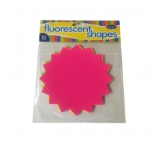 County Fluorescent Stars 128mm 18 Pack