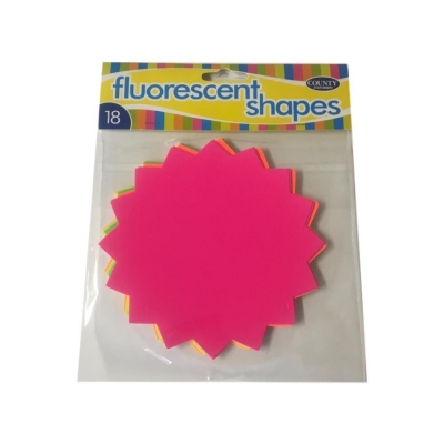 County Fluorescent Stars 128mm 18 Pack