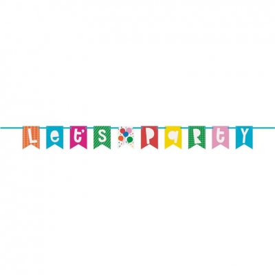 Colorful Balloons Pennant Banner 6 Ft