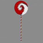 45CM LOLLY PICK RED & WHITE