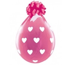 Qualatex 25 Pack Big Hearts Diamond Clear Balloon