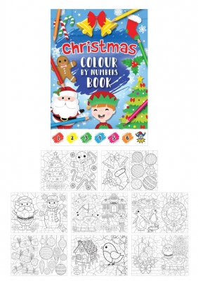 Christmas 10.5cm Colour By Numbers Book X 48 ( 10p Each)