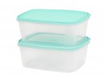 3L Food Box With Lid Clear 2 pack