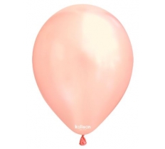 Kalisan 5" Metallic Rose Gold Latex Balloon 100 Pack