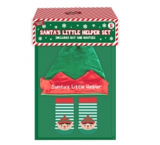 Santa's Little Helper Hat & Sock Set