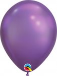 Qualatex 7" Plain Latex Round Chrome Purple 100Ct