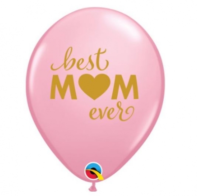 Qualatex 11" Round Pink Best Mum Ever