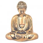 Mini Buddah 7.5cm Resin Ornament in Gold