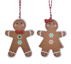 Luxury Gingerbreadman Mdf Hanger 13cm