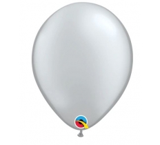 11" Qualatex Silver Round 100 Pack Latex Balloons