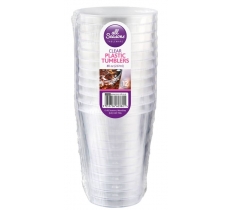 227ml Clear Plastic Tumbler 12 Pack