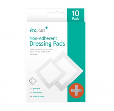 Non-Adherent Dressing Pads - 10 Pack