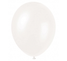 12" Latex Balloons Iridescent White 50 Pack