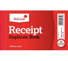 Silvine Cash Receipt Book Duplicate With Carbon 63mm X 106mm