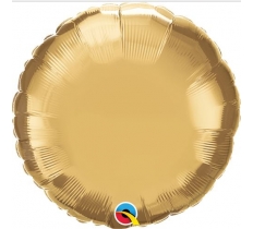 Qualatex 18" Round Chrome Gold Plain Foil