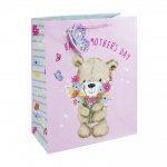 Mothers Day Cute Bear And Flowers Large Bag