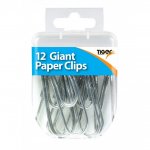 Tiger Essential 12 Giant Paper Clips