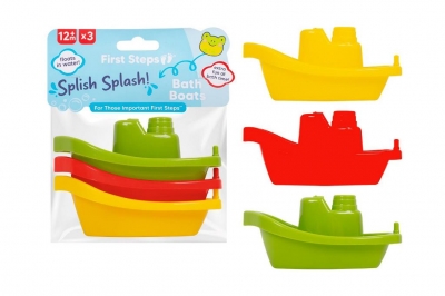 First Steps Bath Boats 10.5 x 5 x 3.5cm 3 Pack