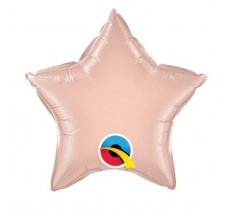 Qualatex 20" Star Rose Gold Plain Foil Balloon