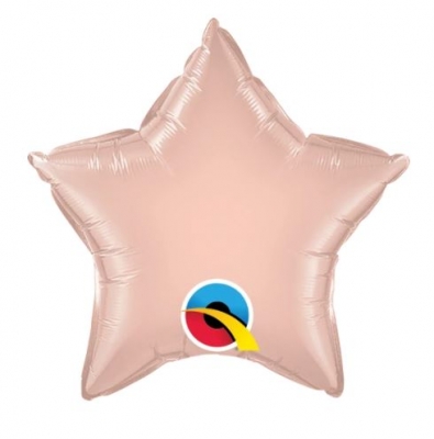 Qualatex 20" Star Rose Gold Plain Foil Balloon