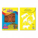 15 Sheets A4 Animal Print Card