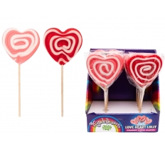 80g Love Heart Lolly In Display Box x 12 Pack ( 0.75p Each )