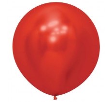 Reflex Crystal Red 915 Latex Balloons 24"/60cm - 3 Pack