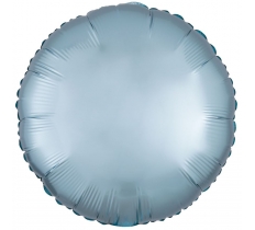 Amscan Silk Lustre Pastel Blue Circle Packaged Foil Balloon