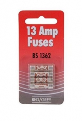 Fuses Red Grey 13 Amp On A Card