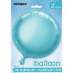 Solid Round Foil Balloon 18" Baby Blue
