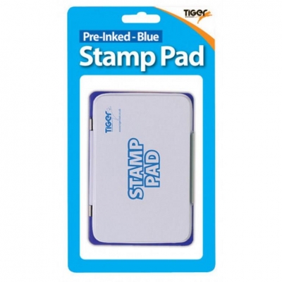 Tiger Pre-Inked Blue Stamp Pad