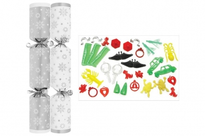 Christmas Crackers 10" x 50 Silver Snowflake ( 35p Each )