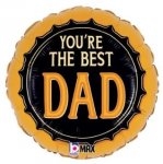 Fathers Day Betallic 18" Best Dad Beer