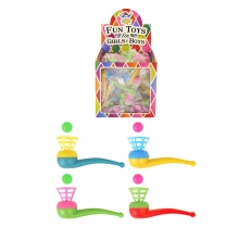 Assorted 10cm Blow Pipe and Ball Game x 72 ( 17p Each )