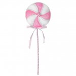 Christmas Lux Lolly Pink And White 63cm