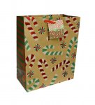 Giftbag Kraft Red Foil Large