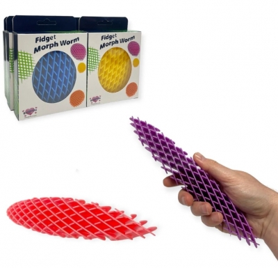 Expanding 10.5cm Flexi Mesh Worm Stretchy Fidget Toy