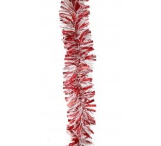 RED-WHITE TINSEL 2m MIX CUT