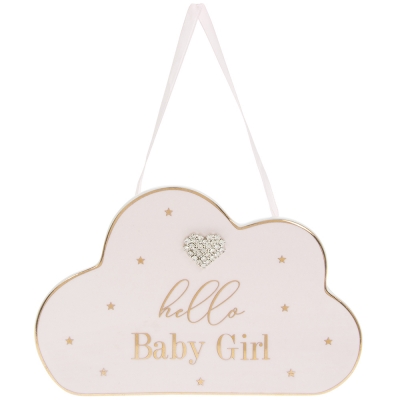 Maddots Hello Baby Girl Plaque