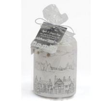 Christmas Silver Village Wax Warmer Set