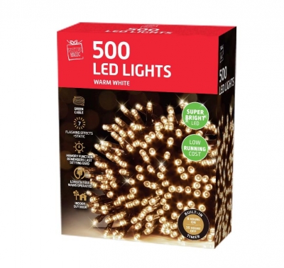 LED LIGHTS 500 TIMER WARM WHITE