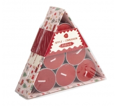 Triangle Tealights Apple & Cinnamon 18pack