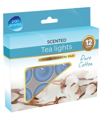 Tea-lights 12pack Colour Pure Cotton