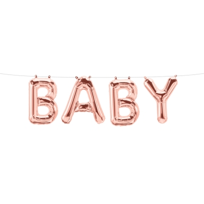 Baby Foil Balloon In Rose Gold